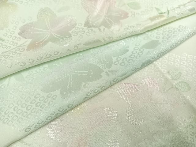 正絹　長襦袢　袷　無双袖　桜文　花地紋　縞暈し染め 楽天市場】無双袖 長襦袢の通販