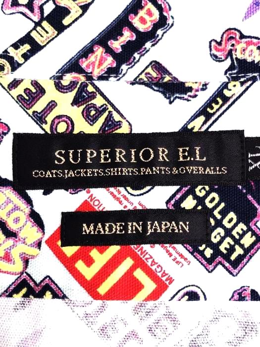 スペリオール エル SUPERIOR E.L 開襟総柄シャツ メンズ impo