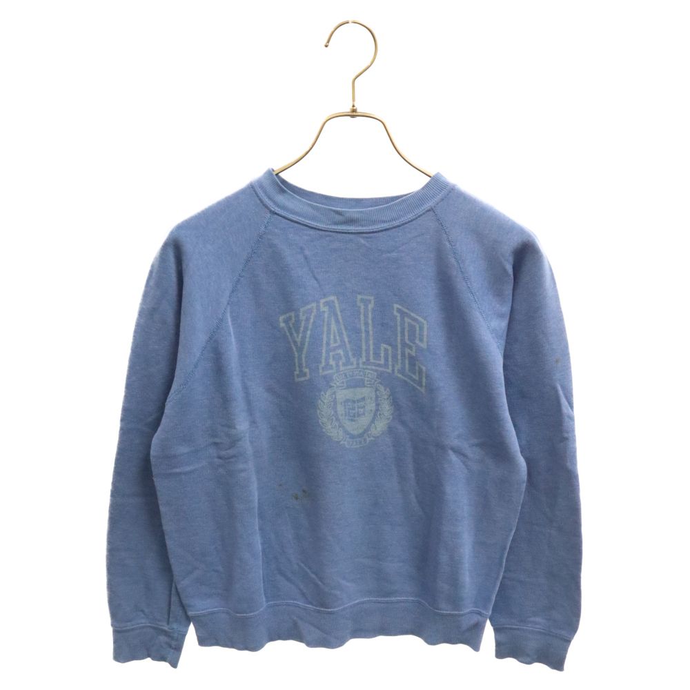 VINTAGE (ヴィンテージ) VINTAGE ヴィンテージ ラグラン カレッジプリント プルオーバー スウェット トレーナー ブルー