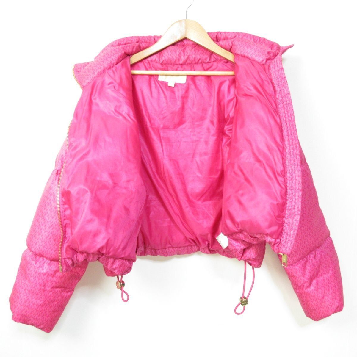 美品 MICHAEL KORS マイケルマイケルコース Cropped Logo Quilted 