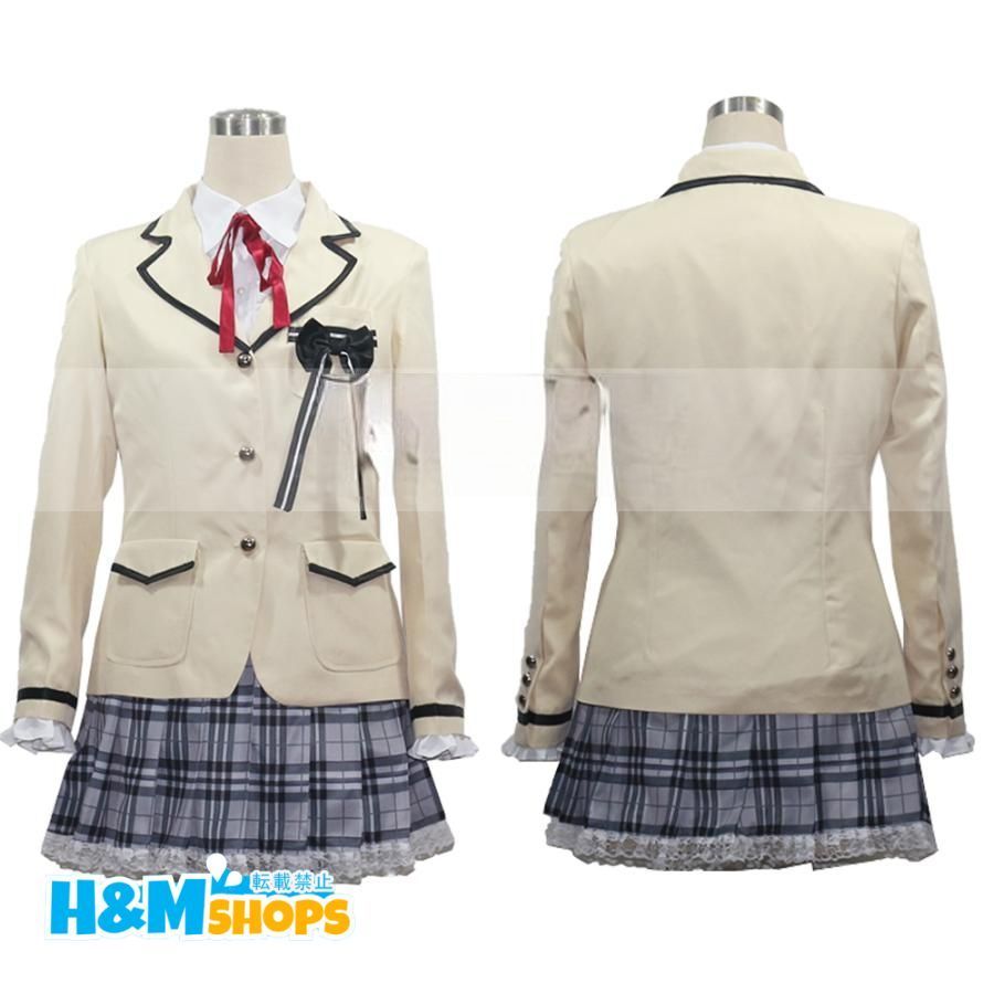 美少女万華鏡 呪われし伝 の少女 篝ノ霧枝 かがりのきりえ コスプレ衣装 制服 オーダーメイド製作 靴下付き 仮装 イベント ステ