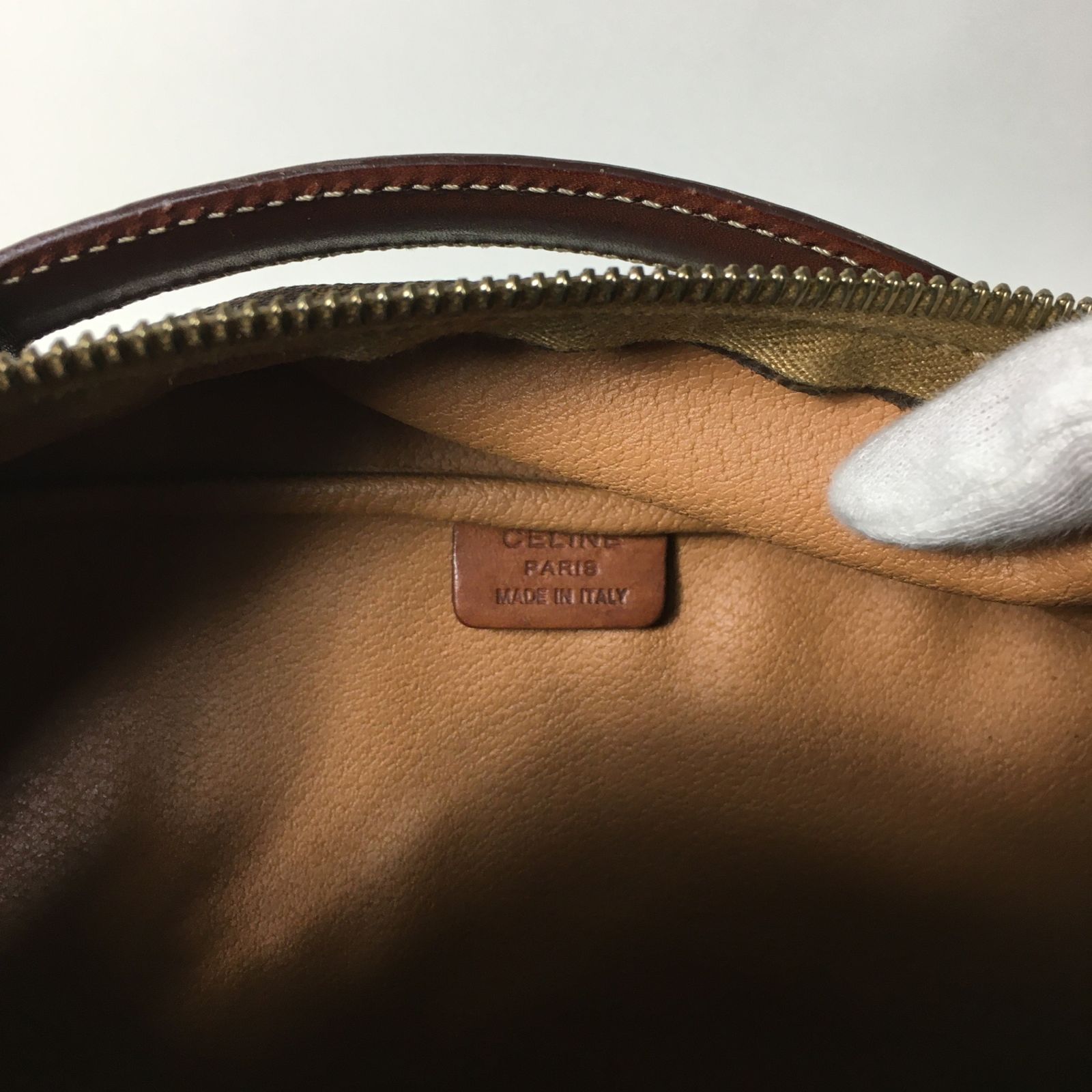 2505-302｜美品｜セリーヌ ショルダーバッグ マカダム柄 トリオン  