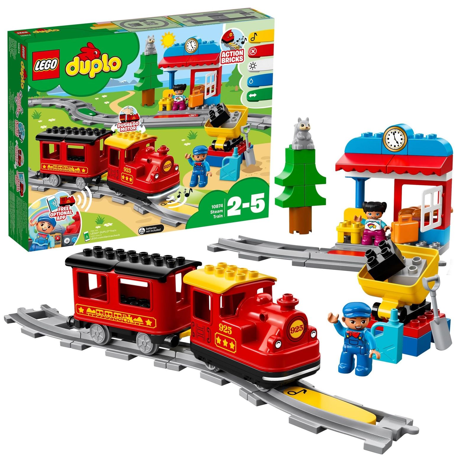 レゴ LEGO デュプロ キミが車掌さん! おしてGO機関車デラックス おもちゃ 玩具 プレゼント 誕生日 ブロック 知育 クリスマス 男の子 女の子 子供 1歳半 2歳 5歳 幼児 電車 乗り物 街づくり キミが車掌さん! おしてGO機関車デラックス