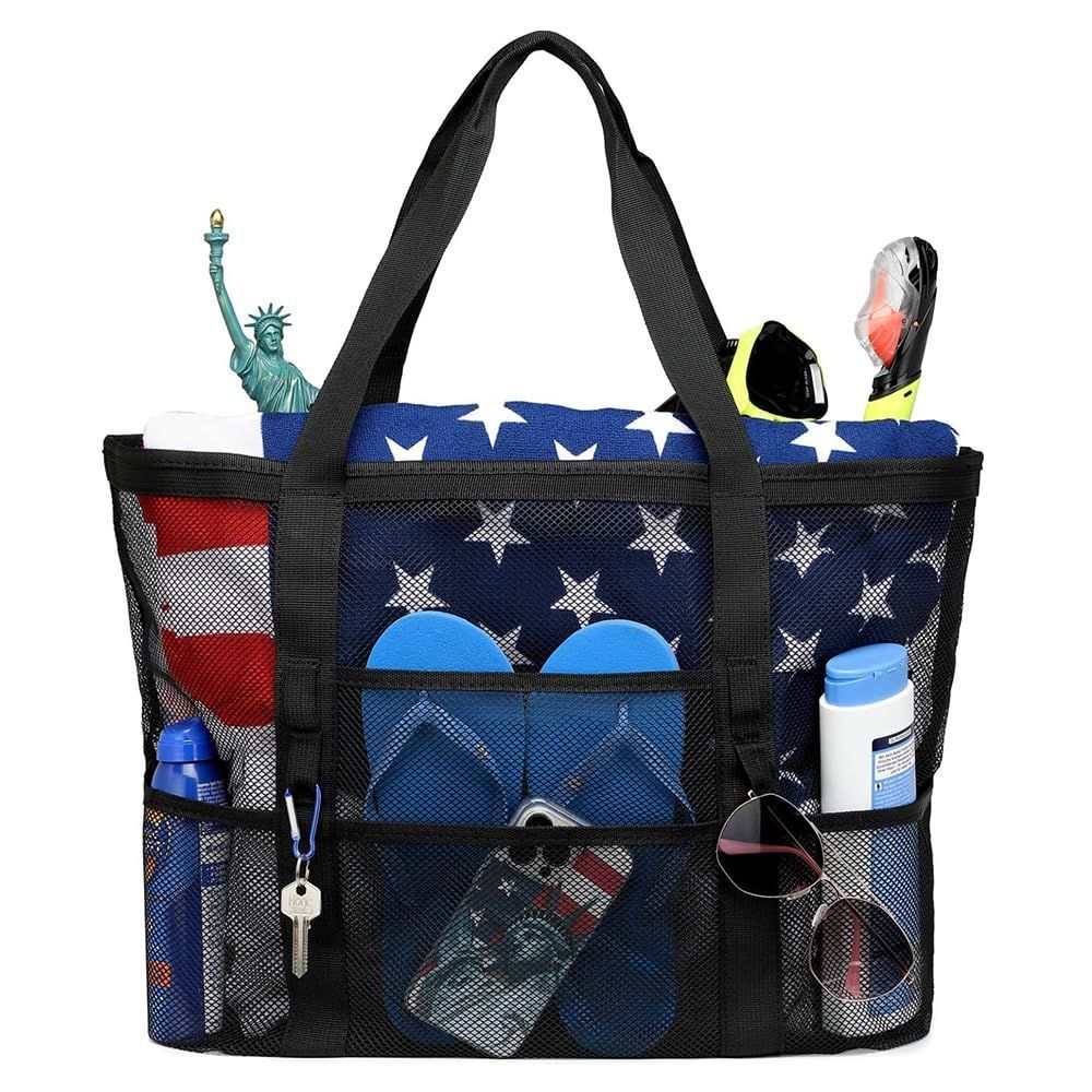 売切注意 お早めに メッシュバッグ 大容量 温泉バッグ 38L プールバッグ 防水 ビーチバッグ 折り畳み ビーチ ショッピング 水泳 ジム スパ 温泉 旅行用 海水浴 お風呂用 Karsaer バッグG0141