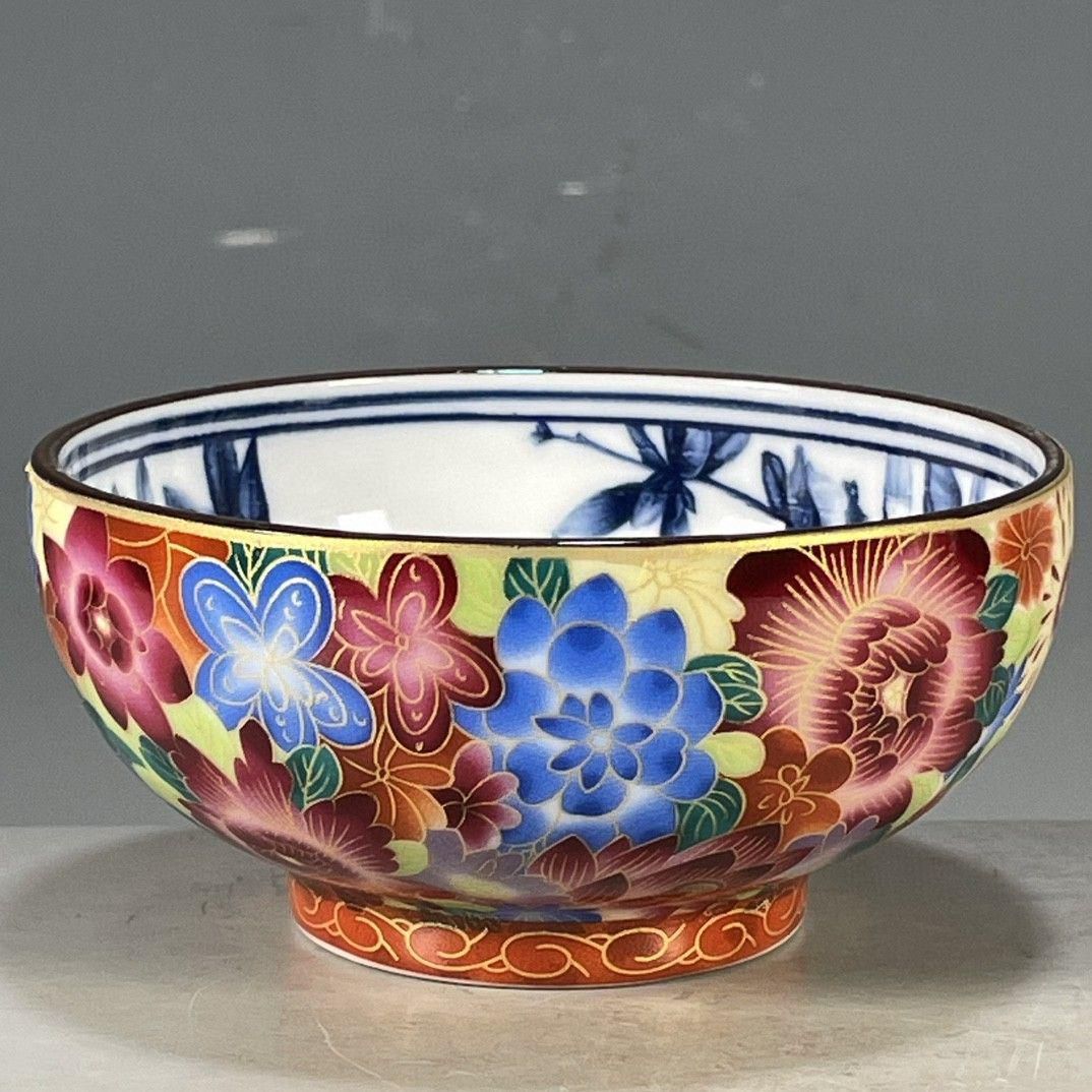 大清乾隆鯖山水花卉図紋碗  景徳鎮 陶磁器 装飾品 現代工芸品 美術品 置物 大清乾隆鯖山水花卉図紋碗 景徳鎮 陶磁器 装飾品 現代工芸品