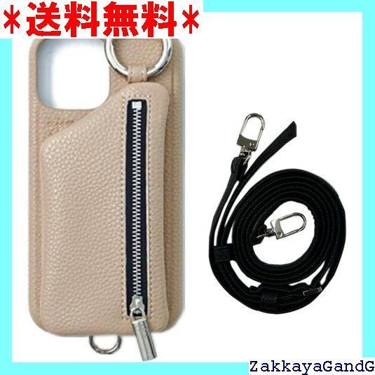 ajew iPhone16Pro スマホケース ショルダーひも付き cadenas zipphone case shoulder iPhone16Pro aj02-00316 beige iPhone16Pro 354