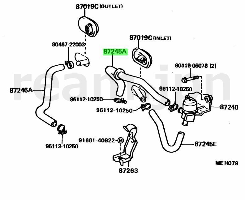 新品 トヨタ純正 70 スープラ 20 ソアラ ヒーターウォーターホース  