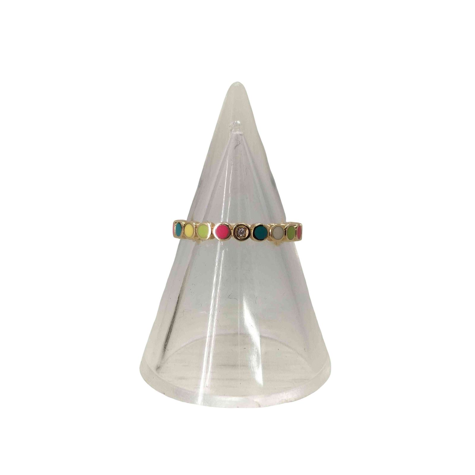 スタージュエリー STAR JEWELRY K10 0.004ct マルチカラー エナメル