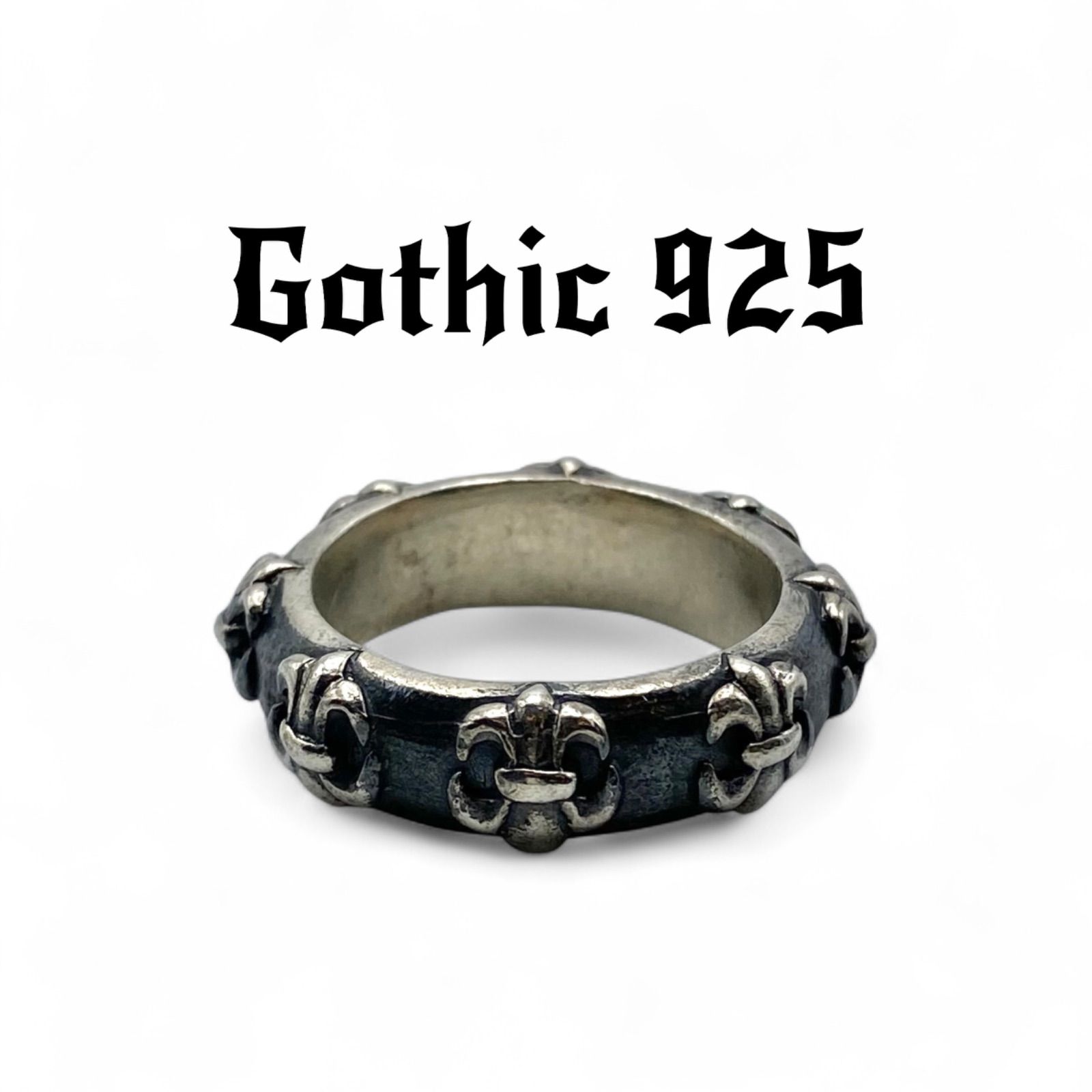 百合の紋章】BSフレア Silver 925 刻印 Vintage Ring シルバー