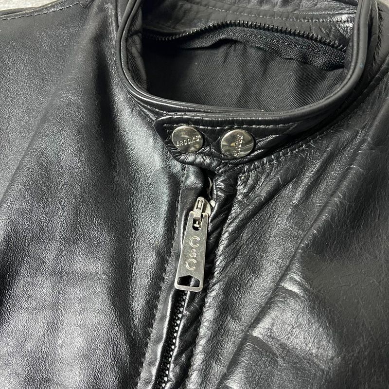 80s USA製 シングルレザージャケット 80s BROOKS USA製 シングル レザージャケット 本革