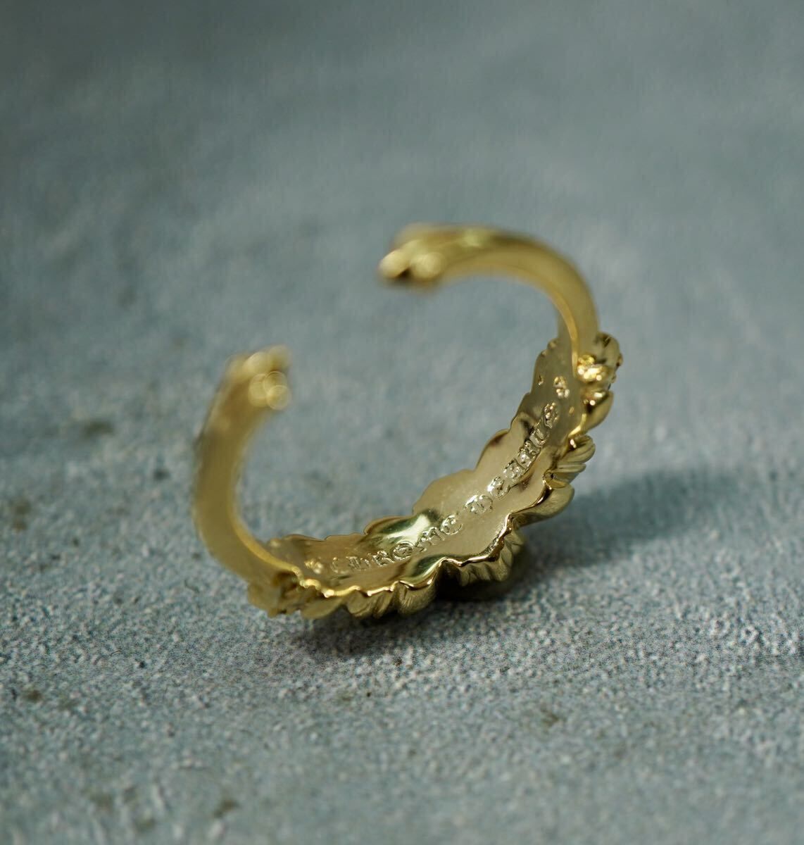 クロムハーツ/ベビークラシックリング/ダブルフローラル/22K/カスタム