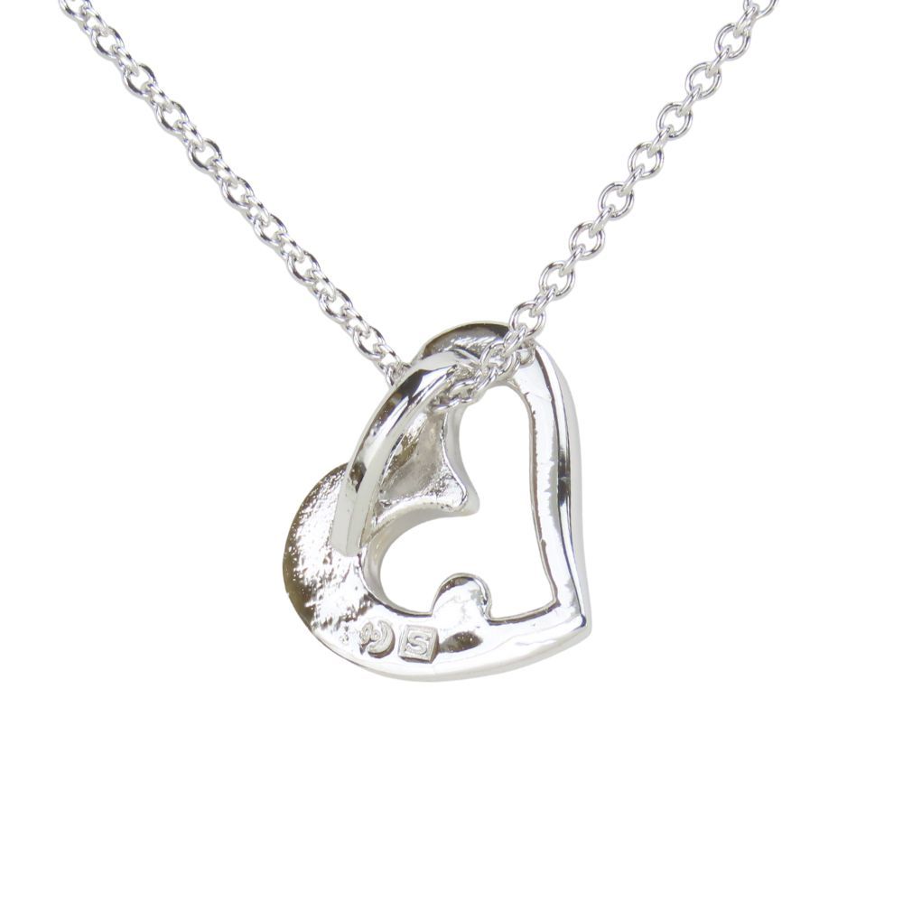 【未使用】TASAKI タサキ　ネックレス　シルバー　1粒パール　ハート　人気 TASAKI 新品同様 田崎真珠 パール ハート ネックレス シルバー