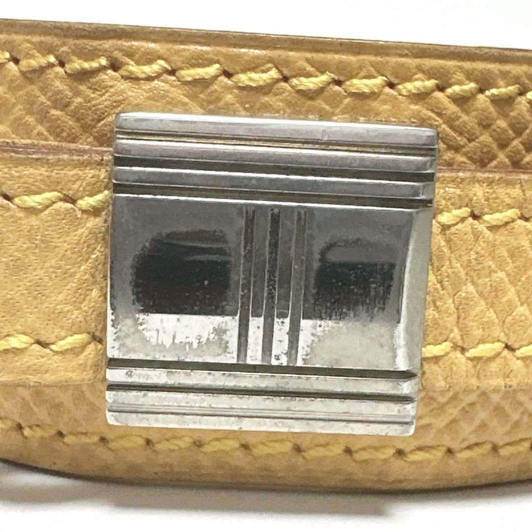 HERMES エルメス ブレスレット バングル アルテミス イエロー レザー