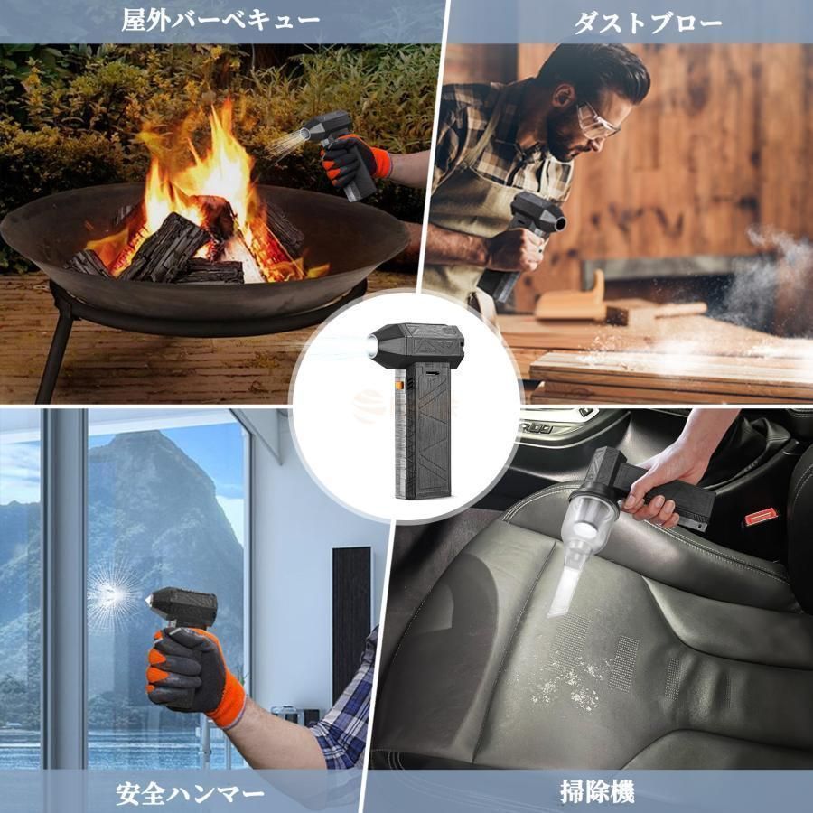 ブロワー コードレス 充電式ブロアー 8000mah大容量バッテリー 小型 ブロワ 送風 車 集塵機 送風機 集塵 洗車 コードレス 電動 7.4V 落ち葉 HRDEVELOPMENT_JP