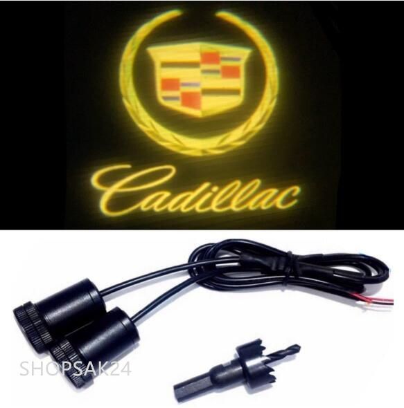 キャデラック LED ロゴ プロジェクター ドア カーテシ ランプ ライト エンブレム ウエルカムランプ エスカレード ATS CTS DTS SRX STS 
