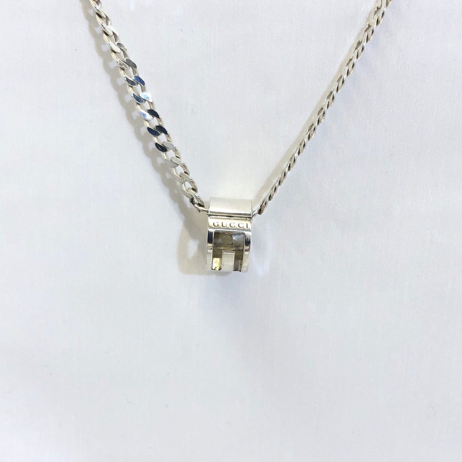 GUCCI カットアウト Gリングネックレス 喜平 チェーン グッチ GUCCI グッチ ブランド ネックレス ペンダント メンズ