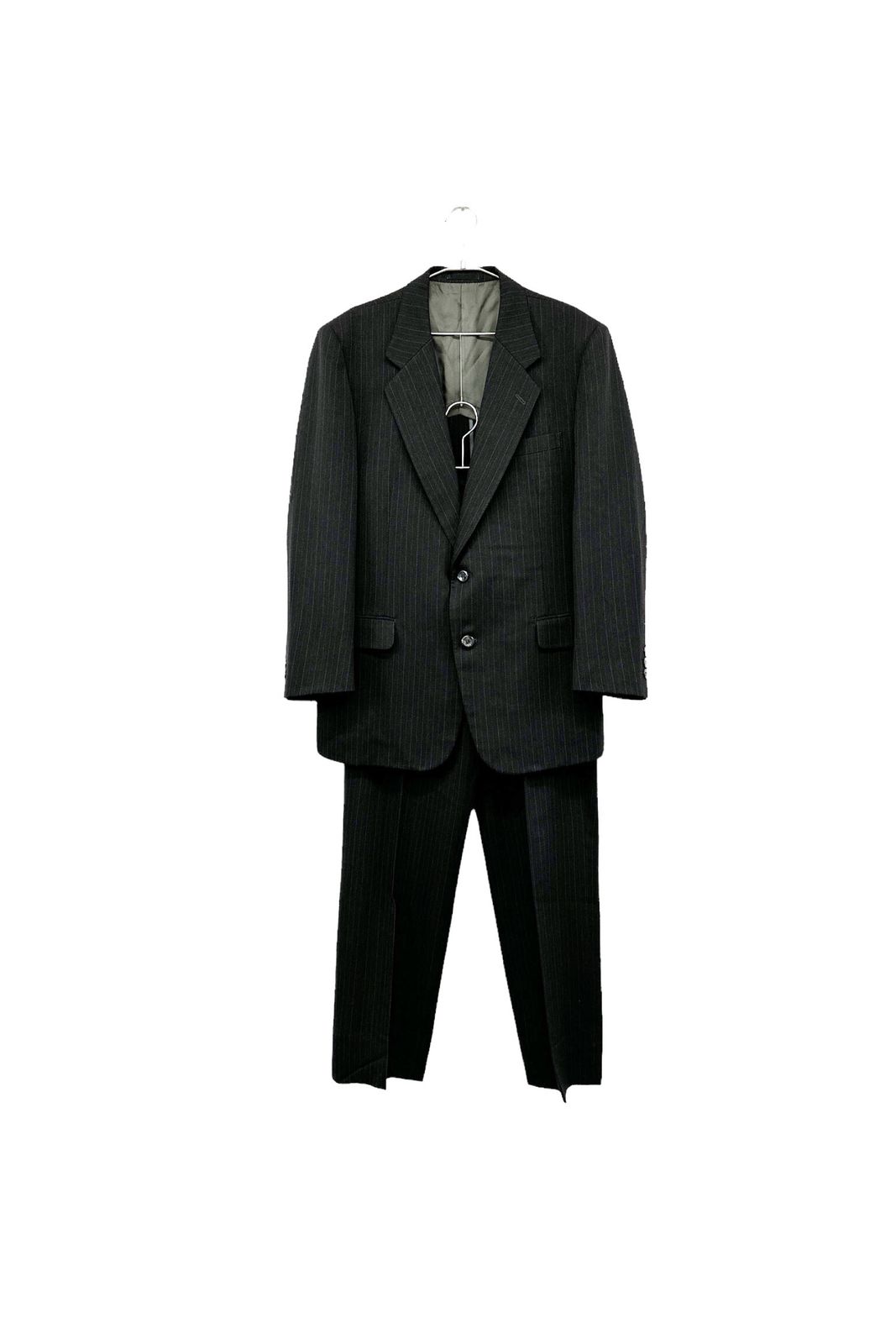 ダンヒル　セットアップスーツ　ストライプ　黒　ブラック　S dunhill black stripe set up ダンヒル セットアップ スーツ