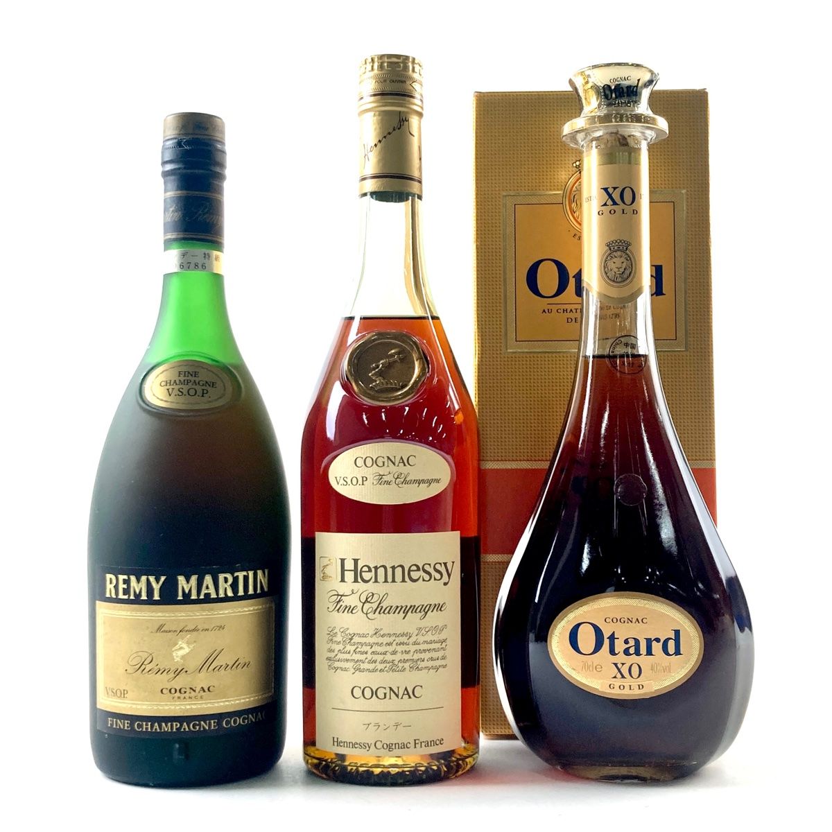 3本 レミーマルタン ヘネシー オタール コニャック 700ml ブランデー
