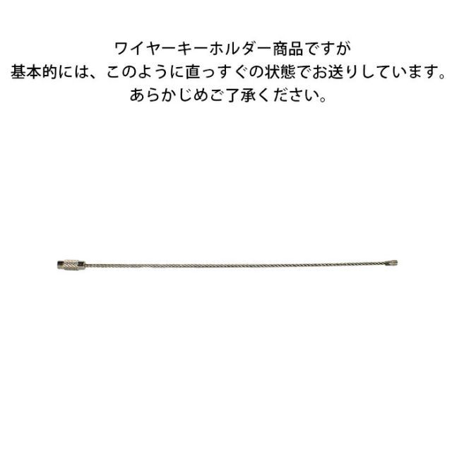 ワイヤーキーホルダー W-11 1個 シルバー