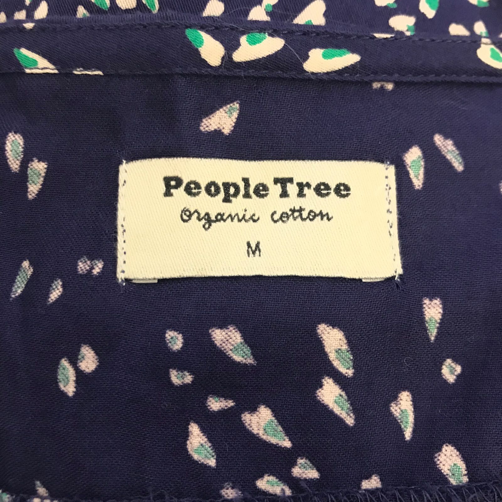 People Tree   オーガニックコットン　カシュクールワンピ　美品