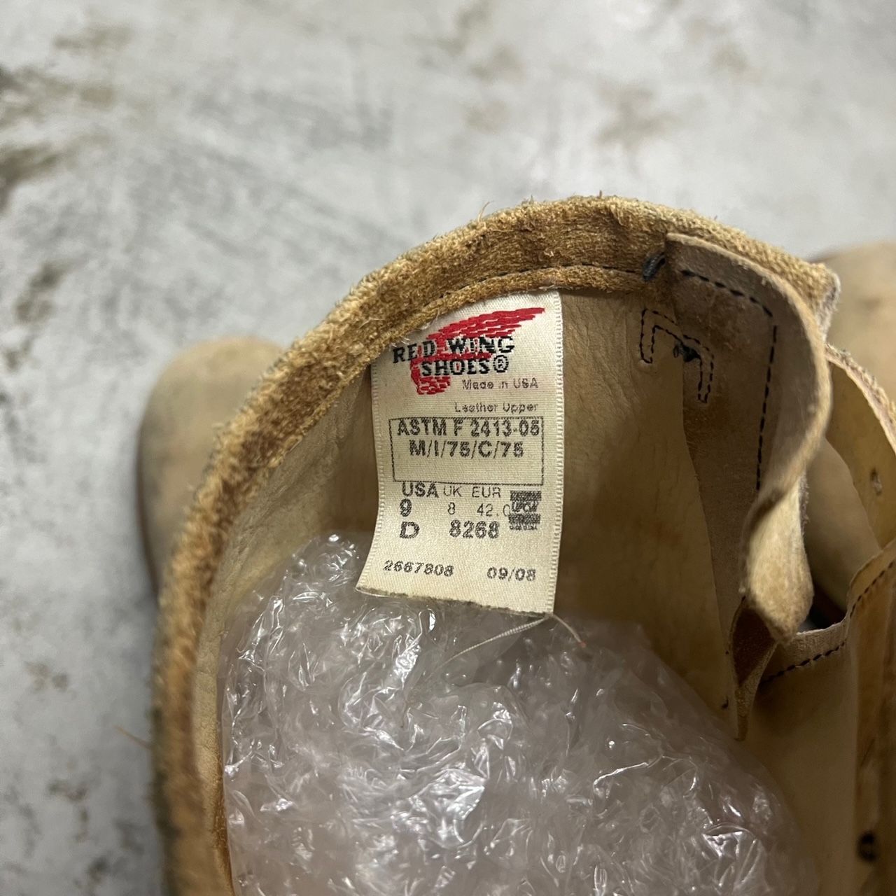 RED WING スエード エンジニアブーツ レッドウィング 8268 ベージュ 9D 