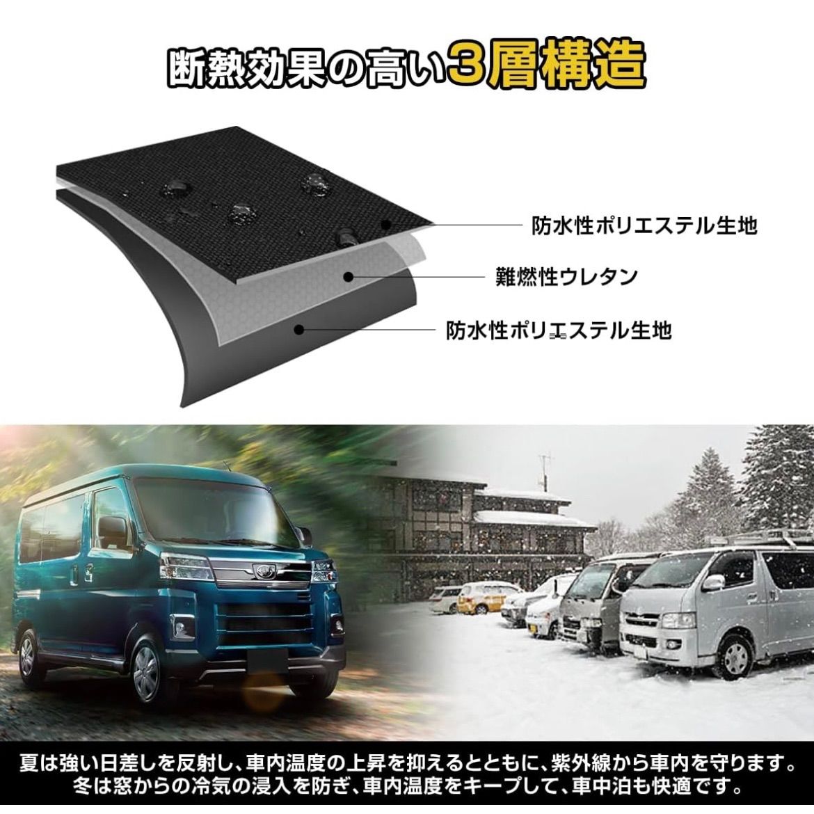 トヨタ ハイエース200系 標準車種専用 サンシェード ブラックサンシェード 遮光シェードプライバシー保護 暑さ対策 車用 仮眠 UVカット 盗難防止  日除け 吸盤付き 取付簡単 - メルカリ