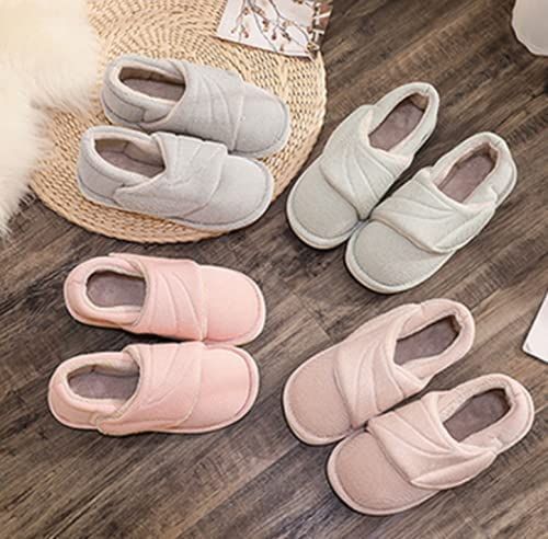  Folove ルームシューズ レディース あゆみ 介護シューズ 室内外 ボアスリッパ 妊娠靴 履きやすい 幅広 滑り止め 高齢者シューズ 転倒防止 ゆったり 老人介護シューズ 暖かい 介護靴 マジックテープ グレー 約24 24 介護用椅子 電動座椅子 看護 介護用品