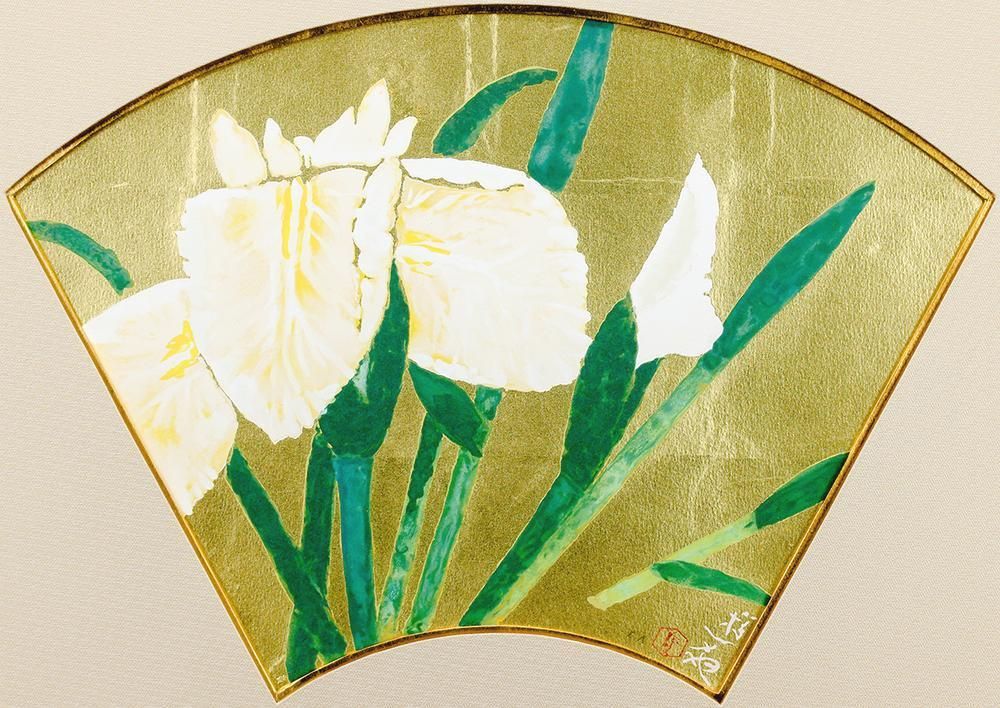 小倉遊亀　リトグラフ　菖蒲 楽天市場】小倉遊亀 「 花菖蒲 」 リトグラフ 版画【中古