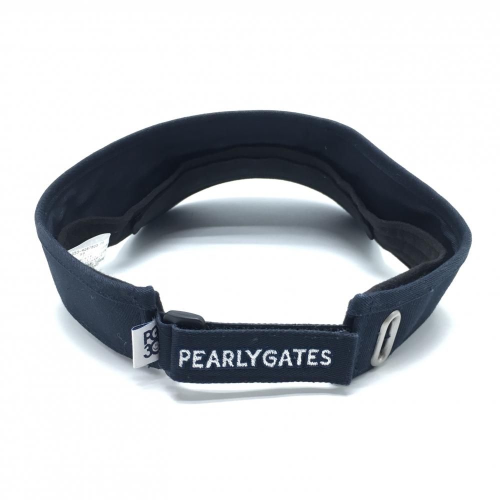 PEARLYGATES♡ゴルフウェア♡トップス、スカート、サンバイザー新品未使用 パーリーゲイツ サンバイザー ネイビー×レッド 30周年 つばロゴ