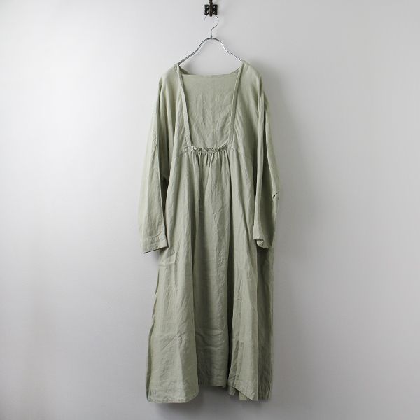 nest Robe ネストローブ リネンラフスリーブ2WAYワンピース F/グリーン  