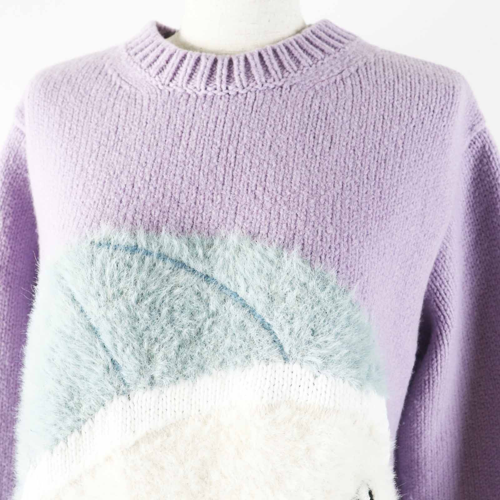 極美品◎Yoshitomo Nara Stella McCartney 奈良美智 ステラマッカートニー ウールメリノ ブレンド ジャンパー／長袖 ニット 紫 S 正規品 極美品◎Yoshitomo Nara Stella McCartney 奈良美智 ステラ