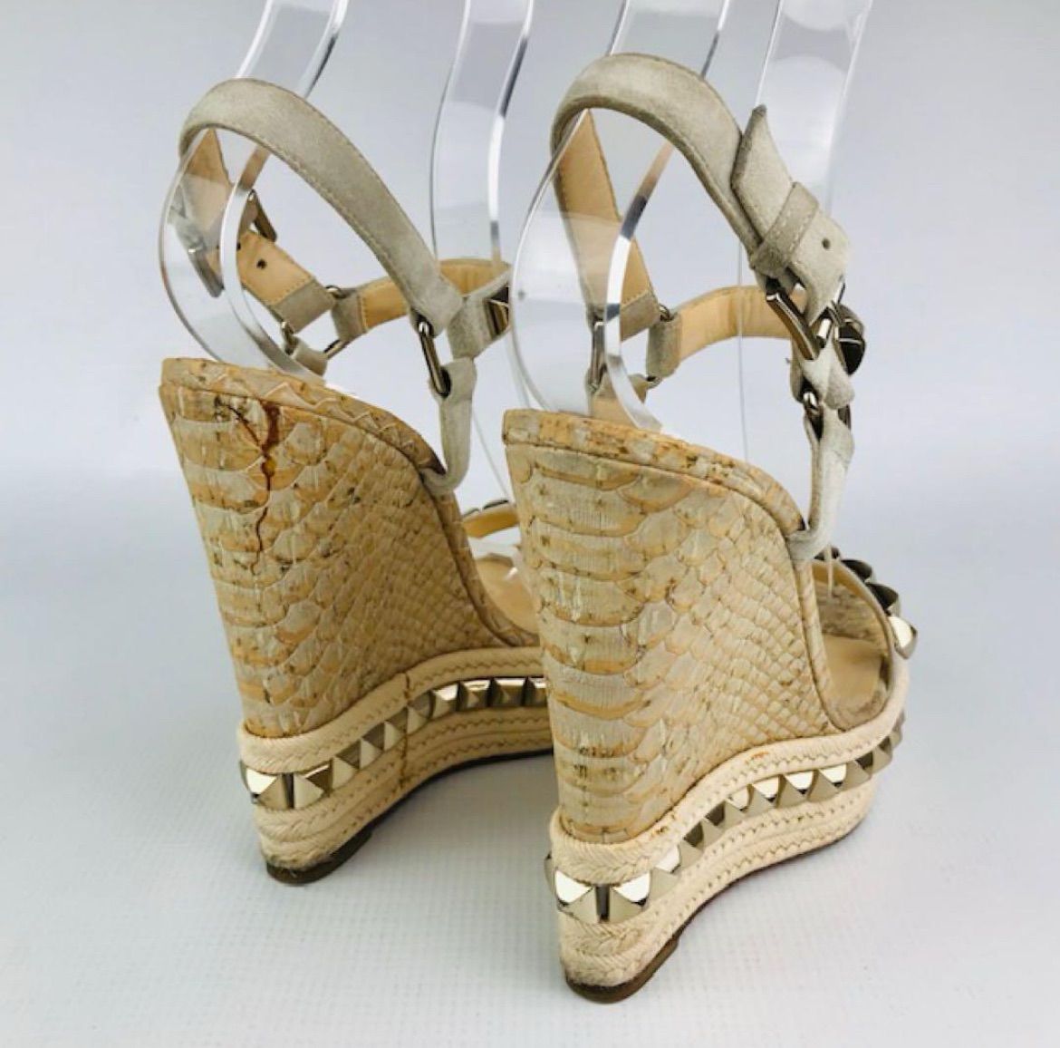 【新品未使用】Christian Louboutin ウェッジソールサンダル 楽天市場】Christian Louboutin クリスチャンルブタン サンダル