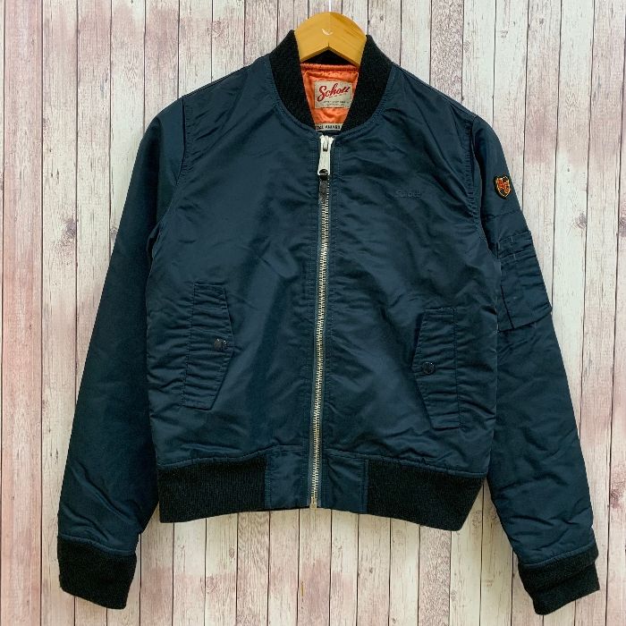 Schott MA-1 フライトジャケット M ネイビー フライトジャケット/M