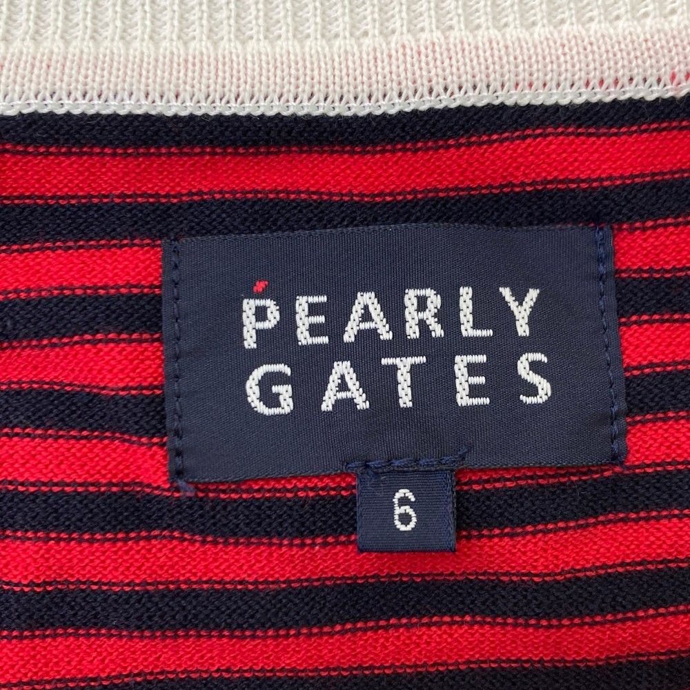 サイズ：6 PEARLY GATES パーリーゲイツ 長袖ニットセーター ボーダー