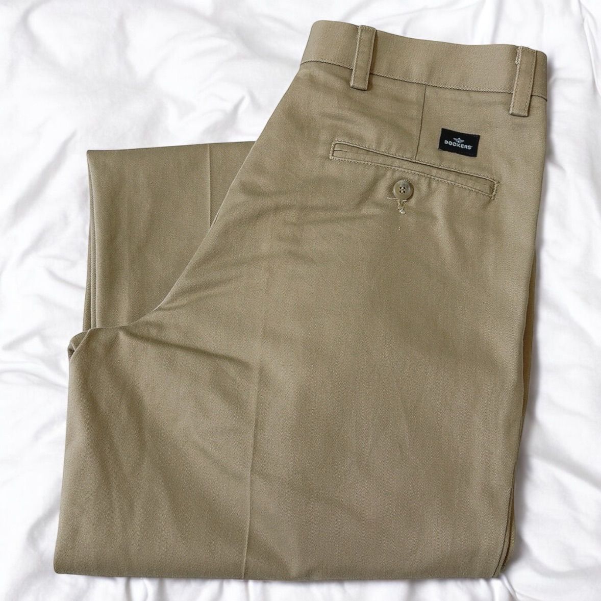 ドッカーズ　リーバイス　コットンチノパン　2タックパンツ　茶色ブラウン　メンズ　古着