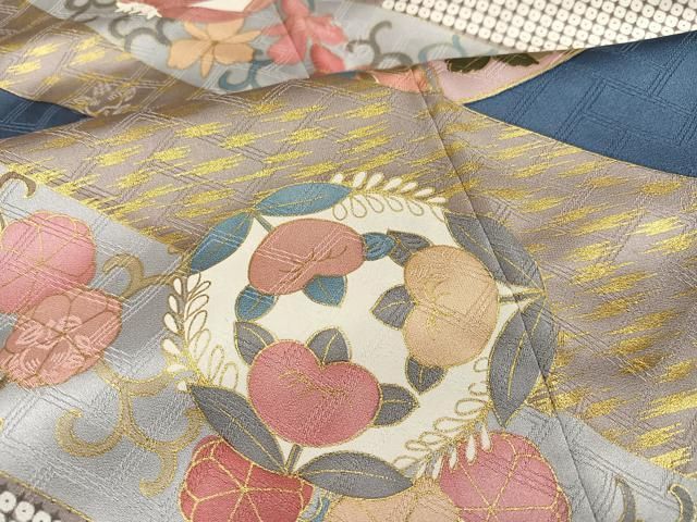 振り袖　フルセット　別誂長襦袢付　金彩　刺繍　吉澤友禅　吾妻徳穂　落款　高島屋 平和屋着物○十日町老舗ブランド 吉澤友禅 吾妻徳穂 振袖 駒刺繍