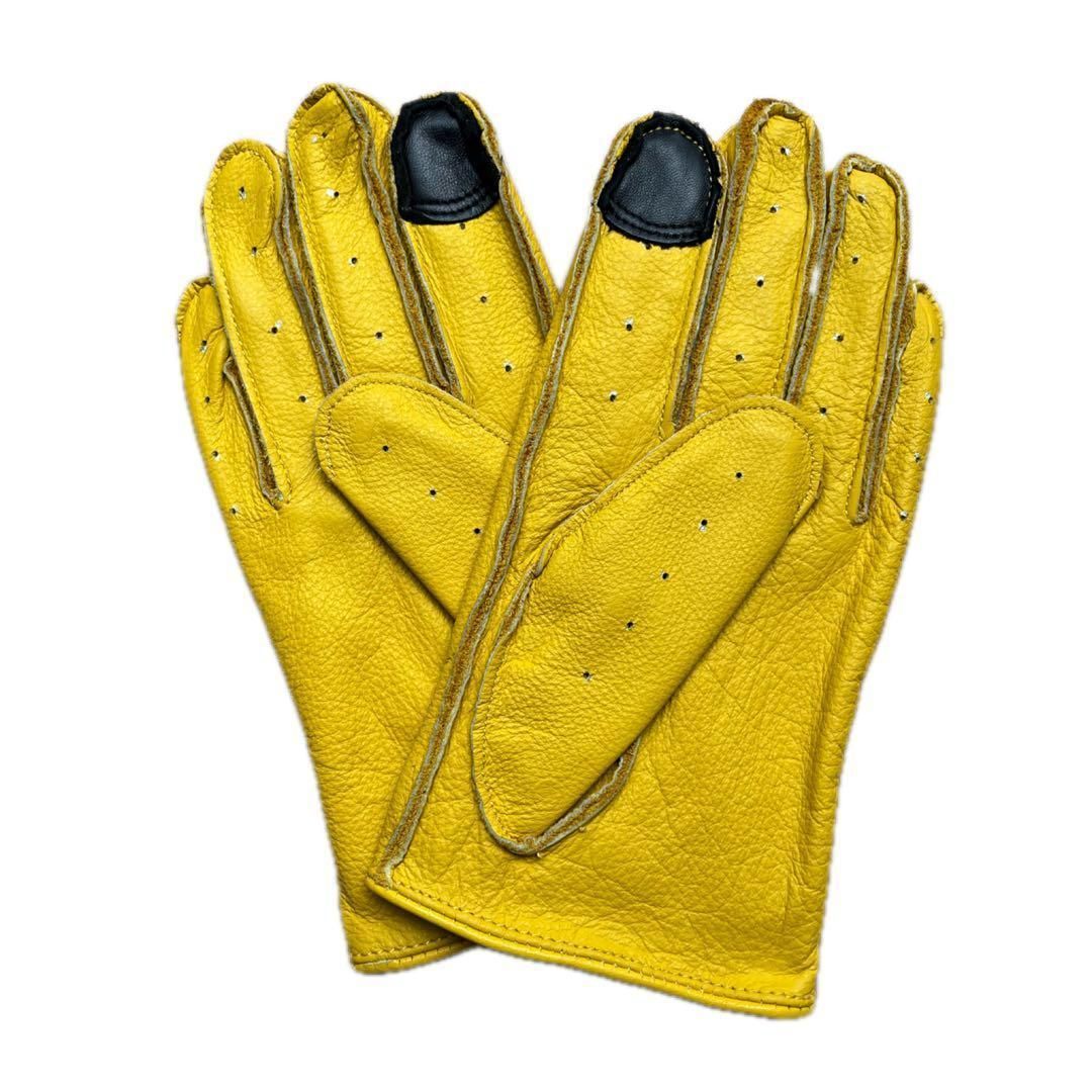 70s 米軍　レザーグローブ　ヴィンテージ　ハーレー Amazon.co.jp: バイク 用 ヴィンテージ 風 イエロー L サイズ