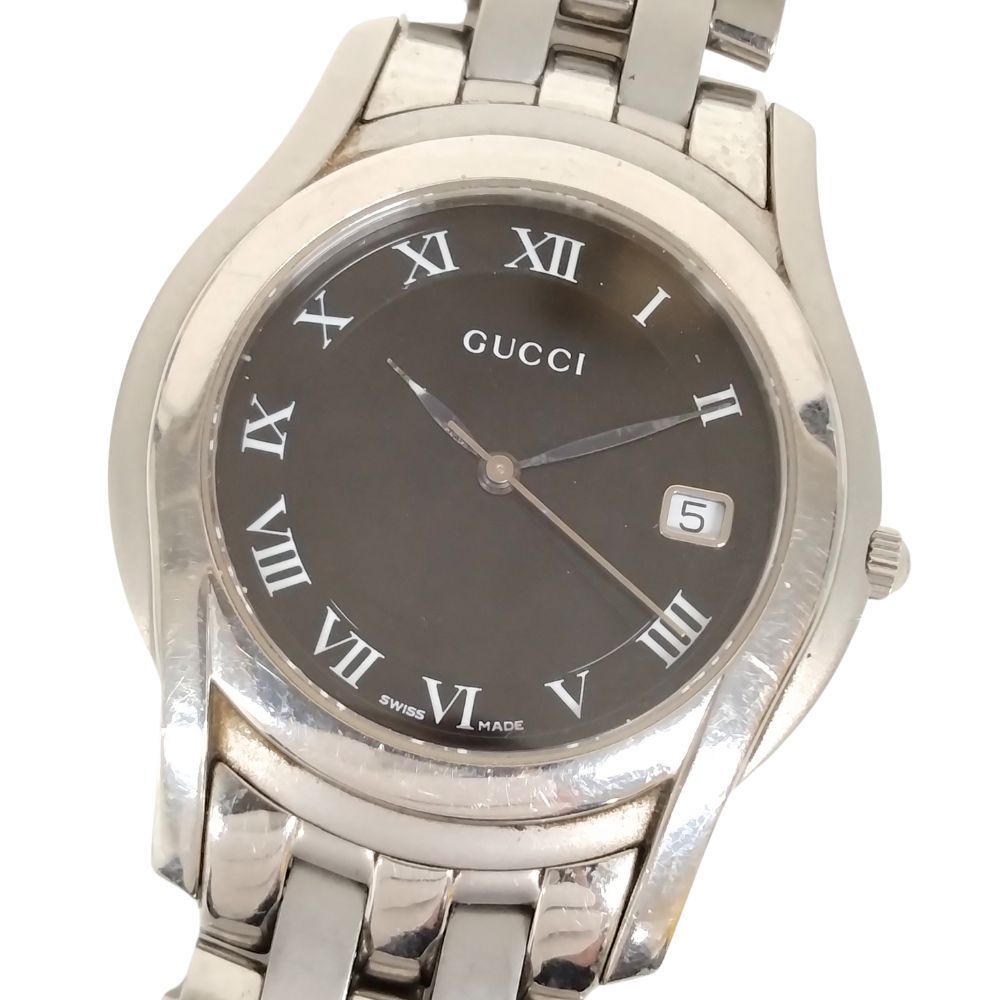 GUCCI グッチ 5500M Gクラス 黒文字盤 クォーツ メンズ 腕時計 | C553