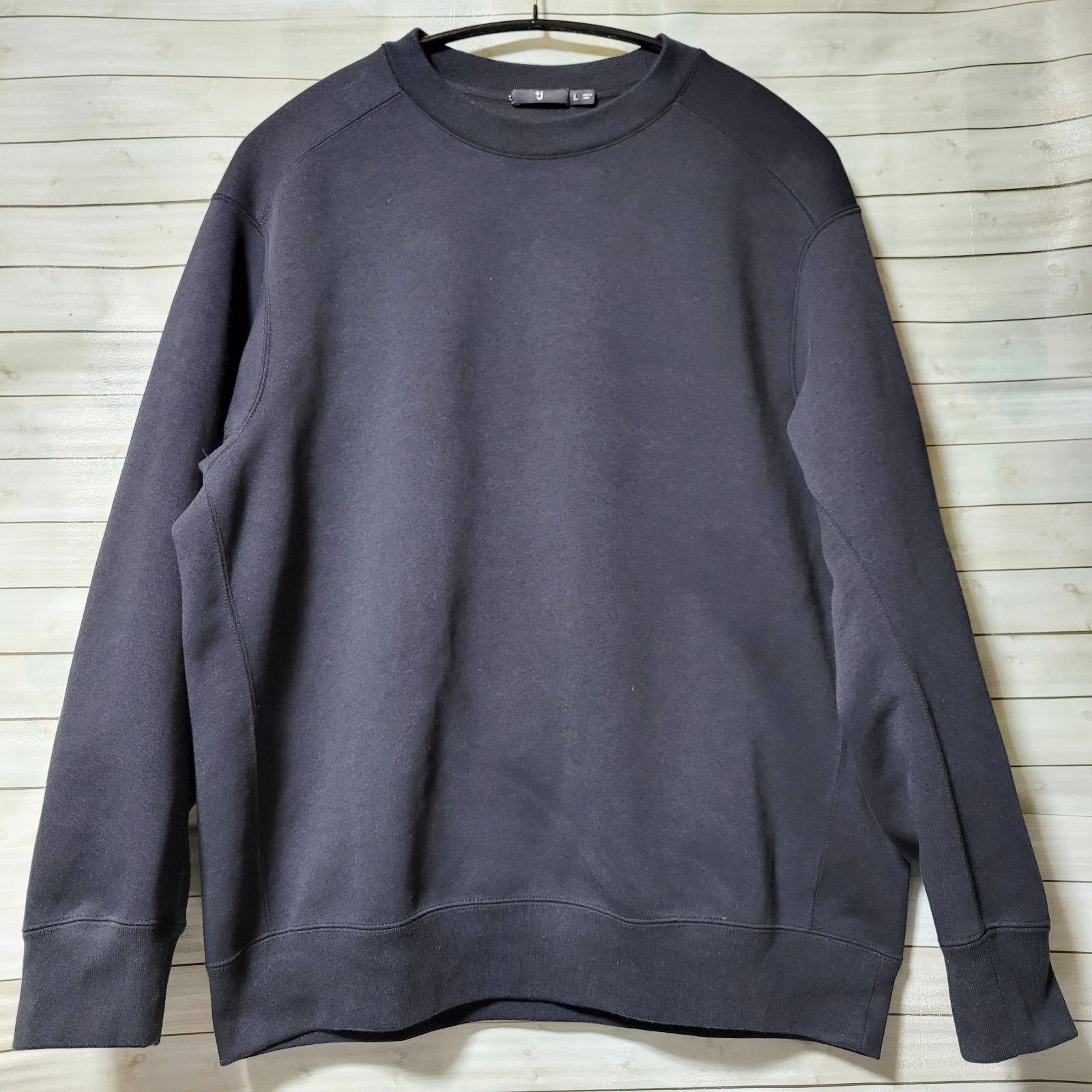 ユニクロ ジルサンダー ＋J ドライスウェットシャツ 黒Ｌ JIL SANDER - UNIQLO ＋J ユニクロドライスウェットシャツ（長袖