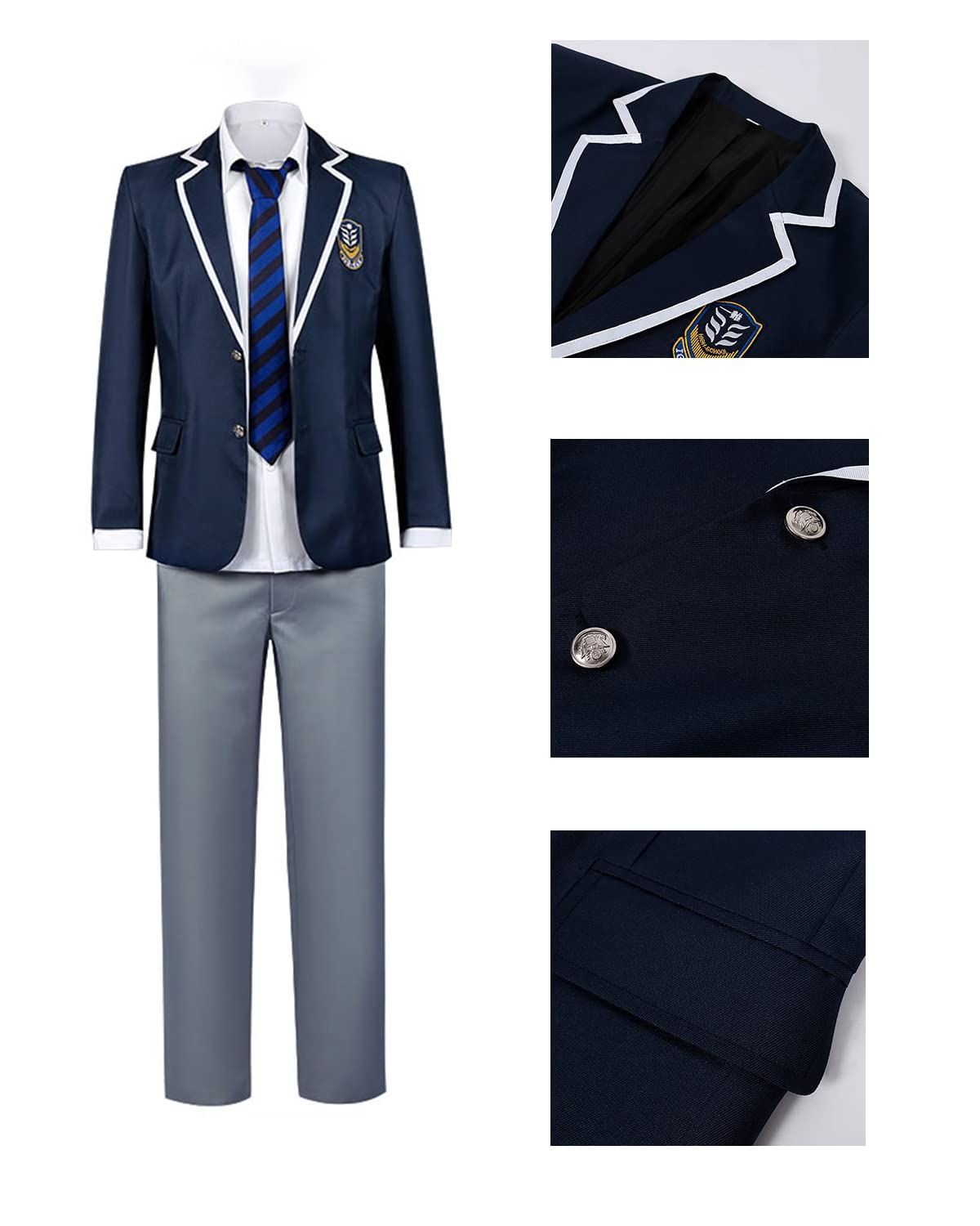 神併 ブルロク 潔世一 コスプレ 制服 ブルロク一難高校 波風高校 白宝高校 仮装 大人用 cosplay 文化祭 コスチューム ステージ服 潔世一制服S new