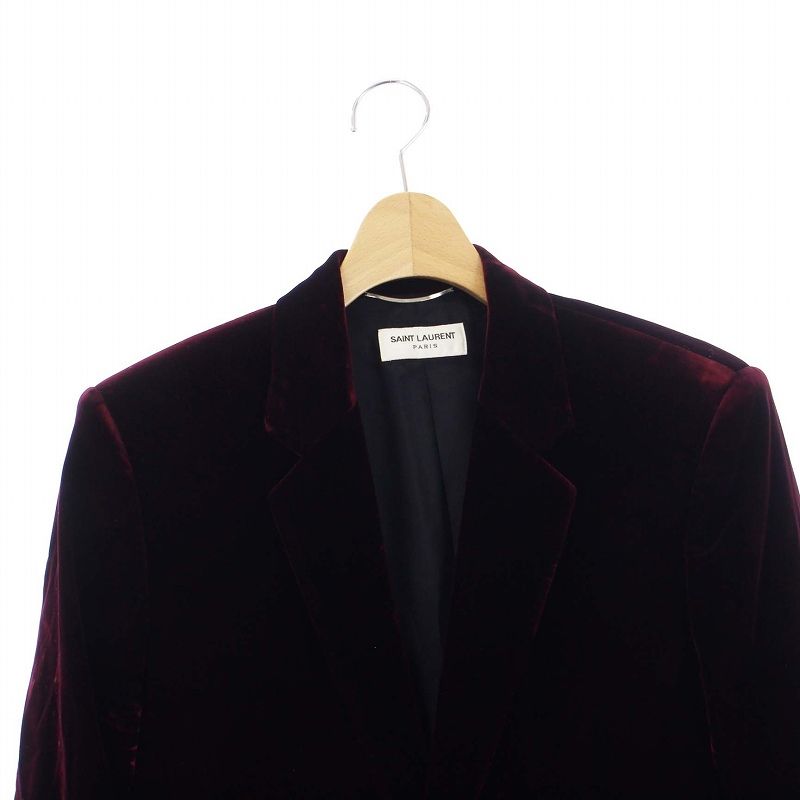 極美品】SAINT LAURENT PARIS ベロアテーラードジャケット 48