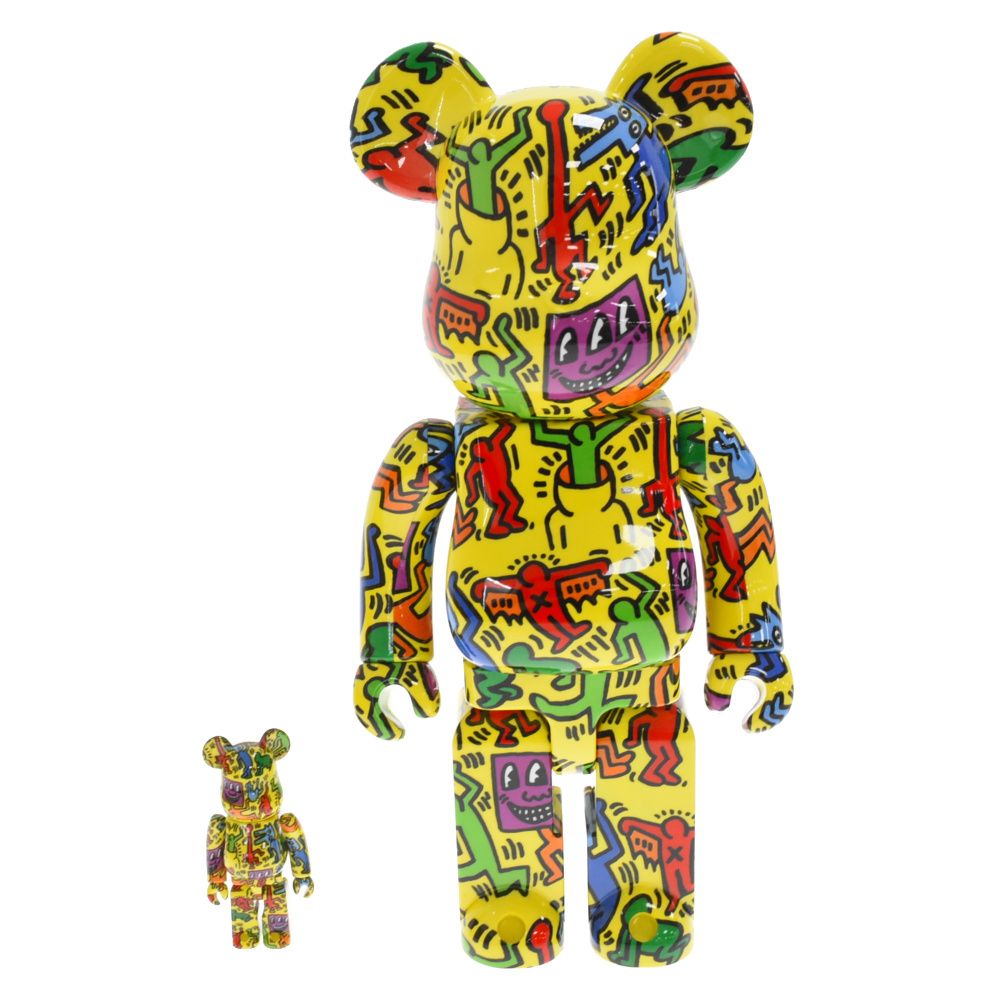 MEDICOM TOY - ベアブリック  キース・ヒリング　ミッキーマウス　100%&400% BE@RBRICK「Keith Haring Mickey Mouse 100％ 前向き & 400