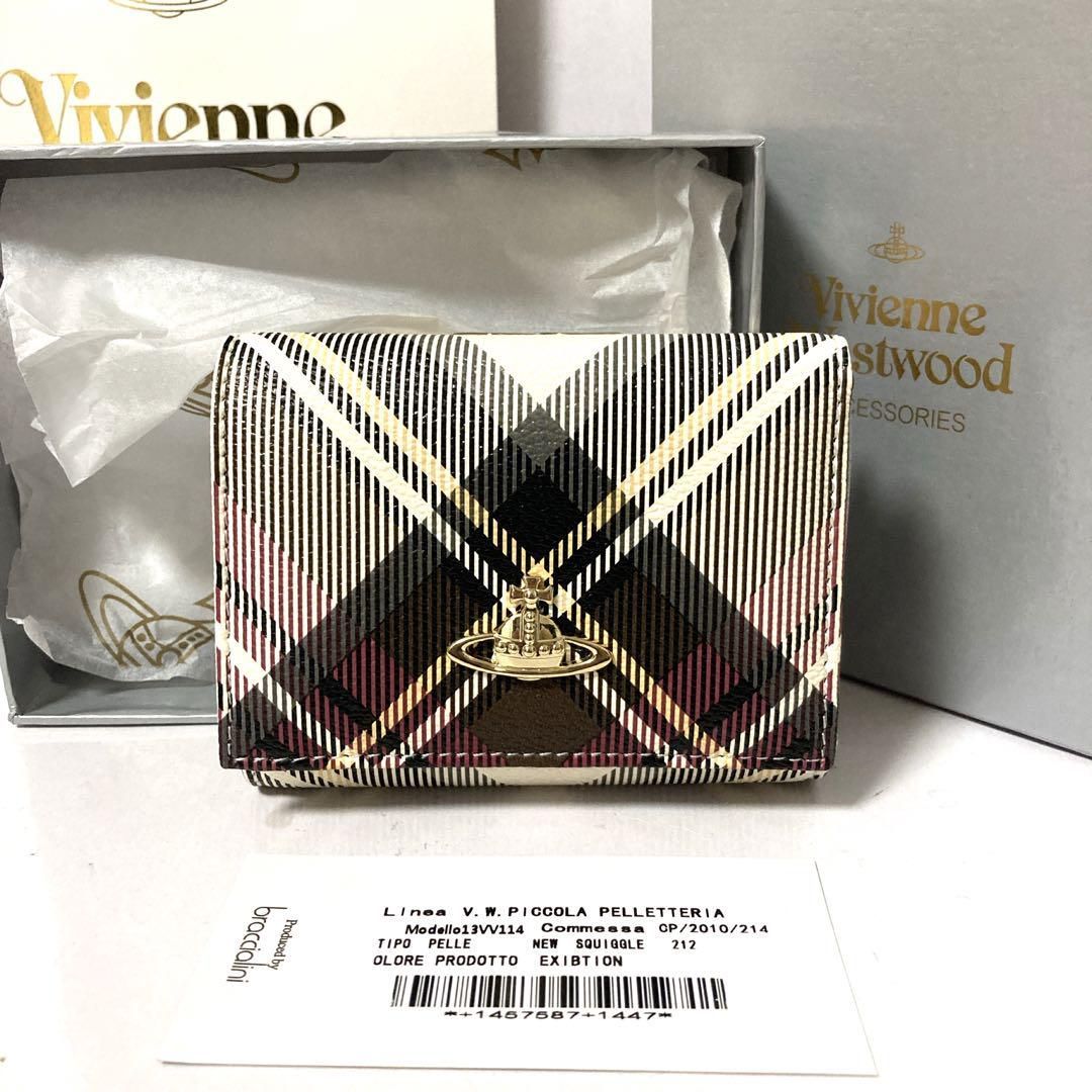 新品正規品】Vivienne Westwood 三つ折り財布 箱袋付 チェック