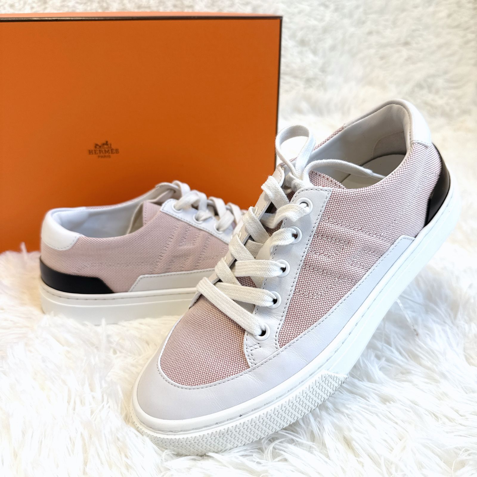 HERMES - エルメス スエード ケリー金具 ボア ムートン