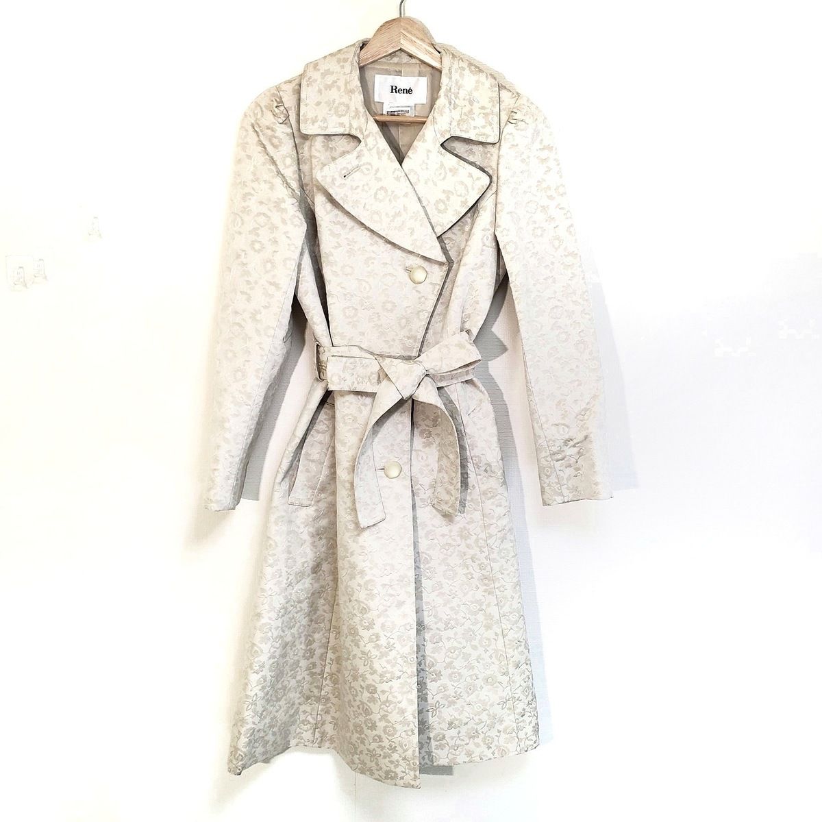 Rene(ルネ) コート サイズ36 S レディース - アイボリー 長袖/花柄  