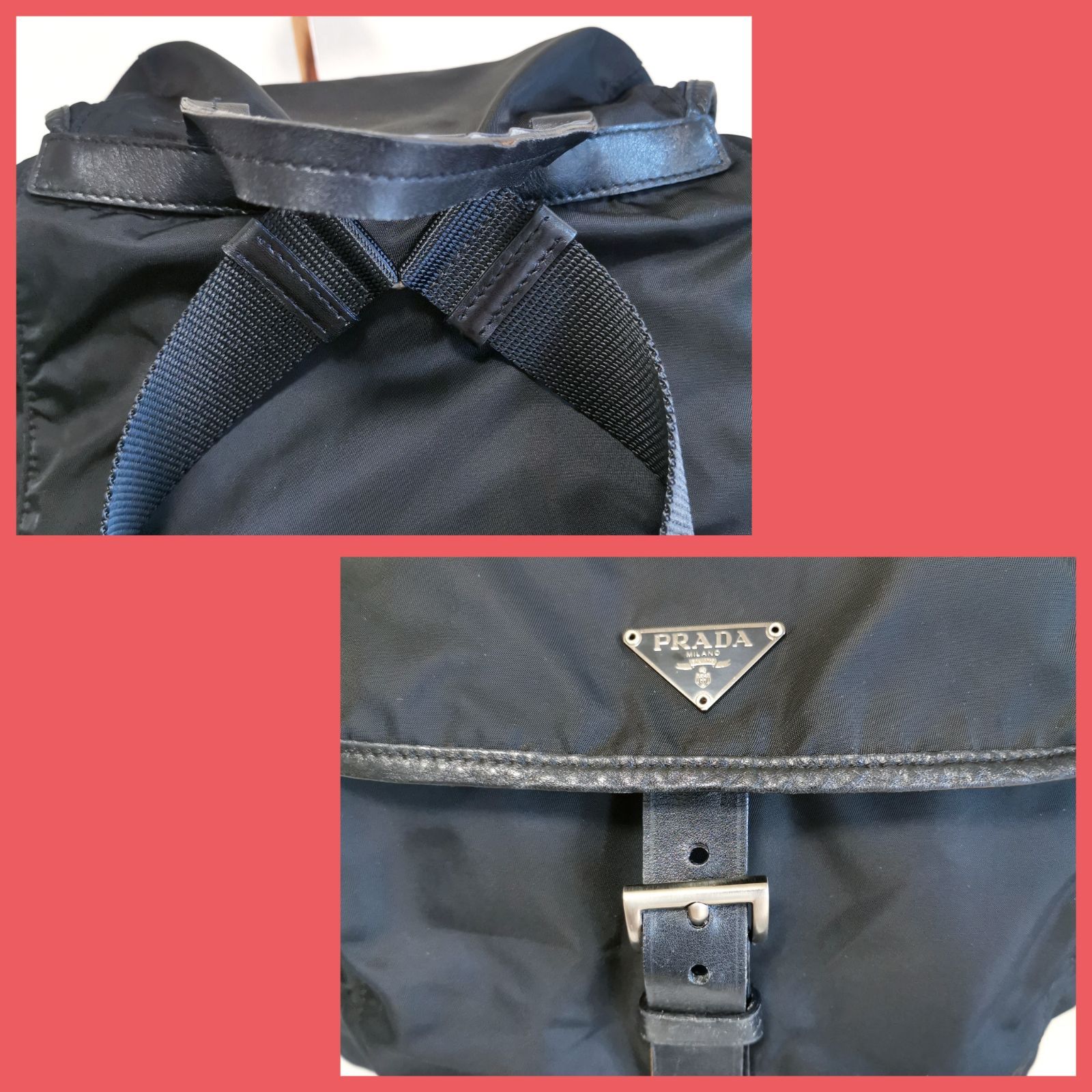 超人気品】希少プラダPRADA 黒リュックサック 鑑定済みポコノ