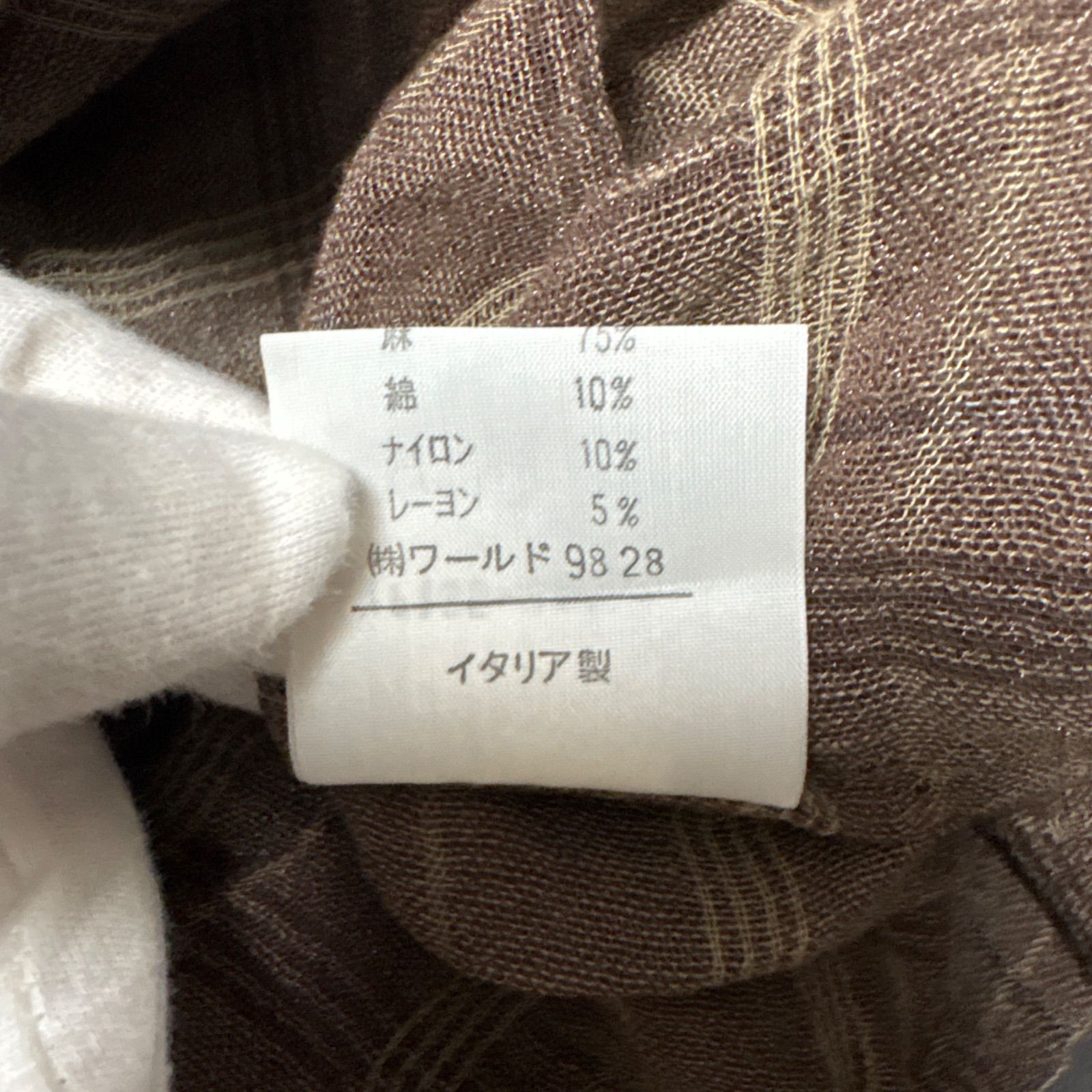 CORDIER コルディア シャツ ブラウン レディース 長袖 チェック
