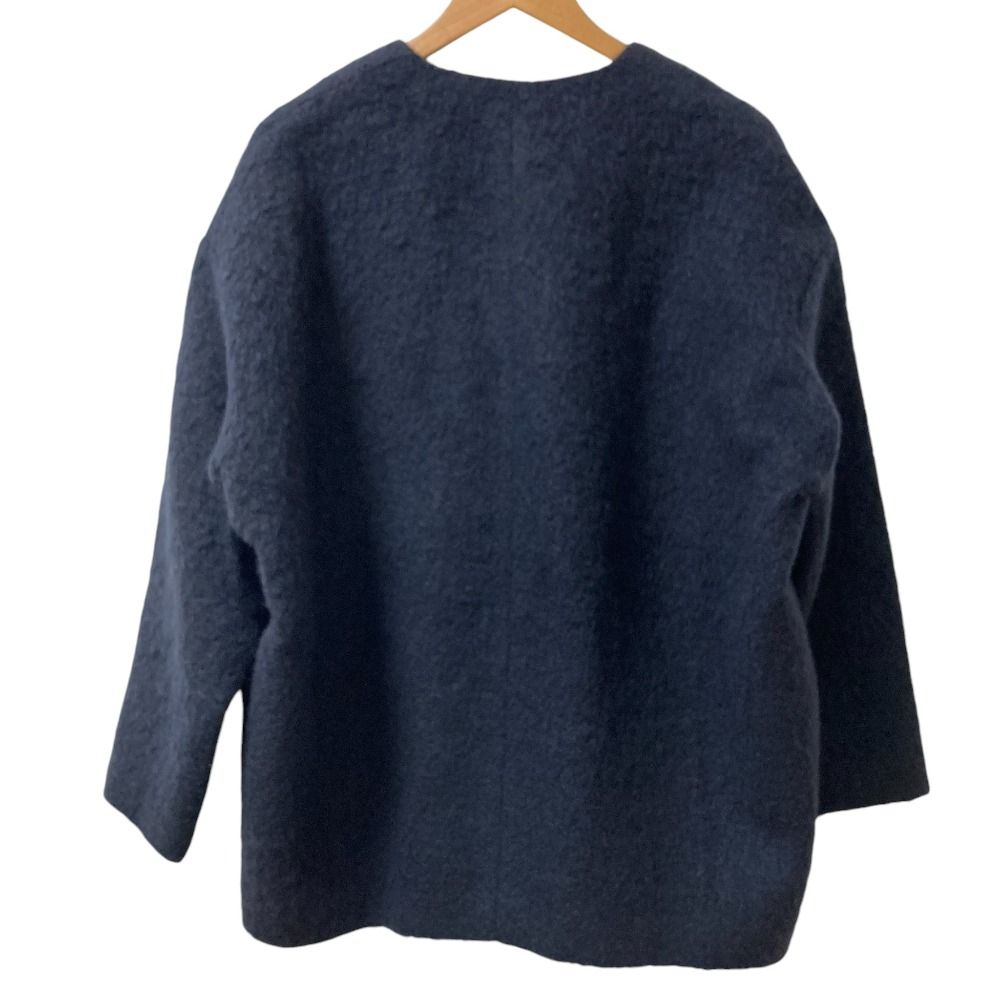 yoriヨリ ウールモヘアシャギーコート水色 yori ウールモヘアシャギー