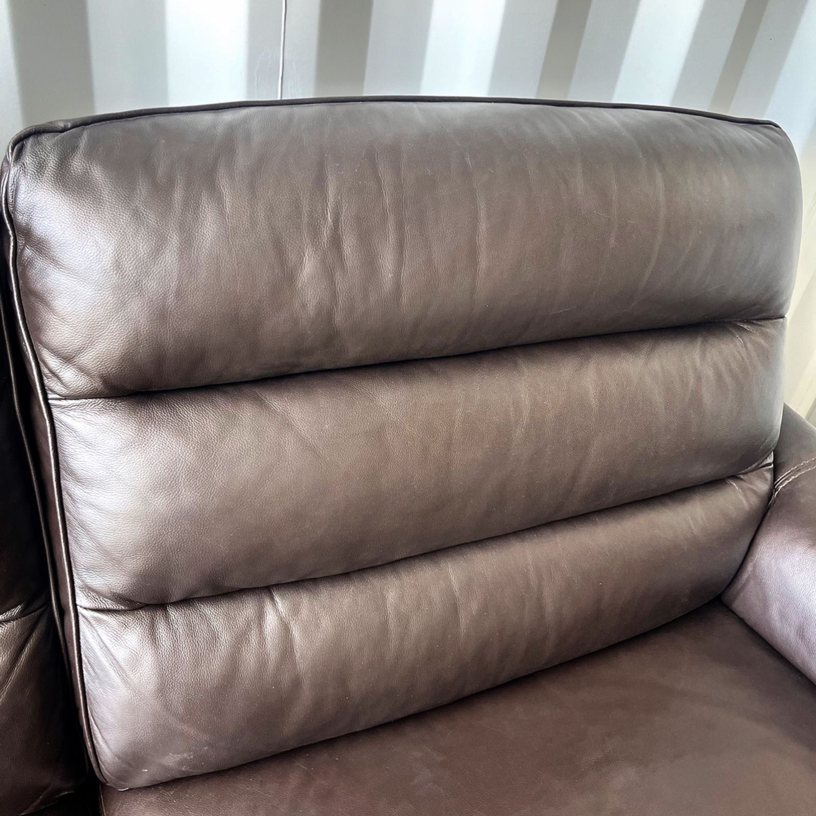 取付無料！ニトリ クローナ 本革ダークブラウン電動リクライニングソファ✨ 取付無料！ニトリ クローナ 本革ダークブラウン電動リクライニング