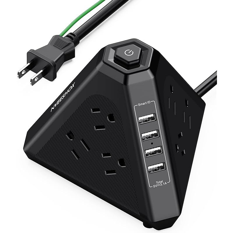 電源タップ usb コンセント 雷ガード 延長コード 3m タワー型電源